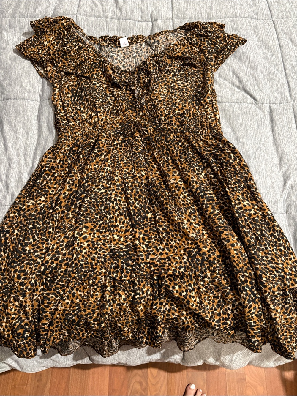 Old Navy Leopard Print Mini Dress in Brown and Black